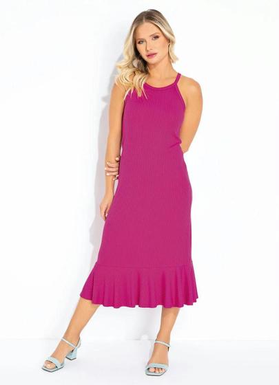 Imagem de Vestido Midi Pink com Babado