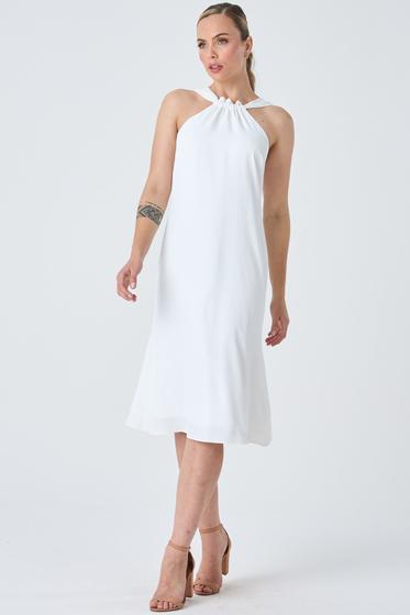 Imagem de Vestido Midi PKS Frente Única Off White