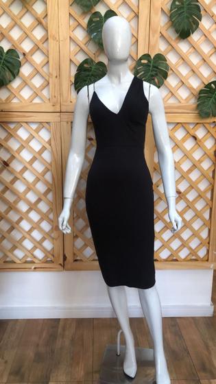 Imagem de Vestido midi preto tubinho