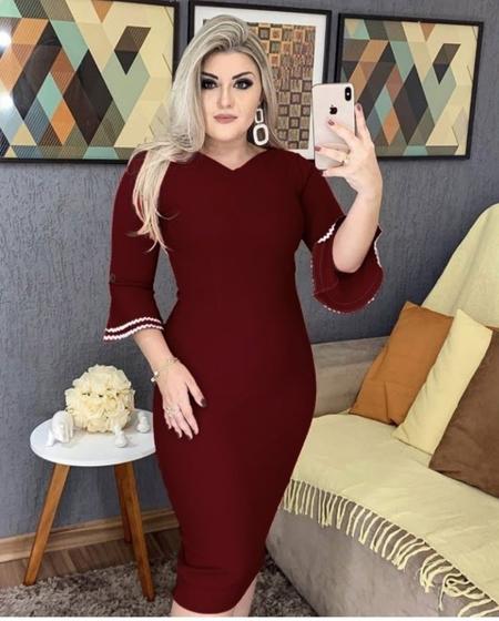 Imagem de Vestido Midi Raquel Moda Evangélica Feminina