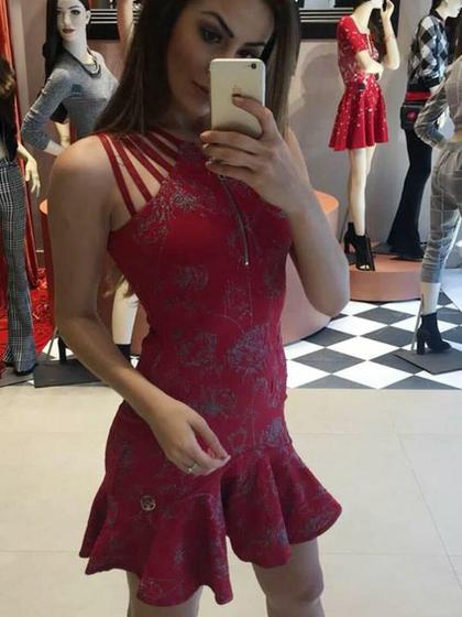 Imagem de Vestido Miss Misses ziper frente Vermelho  / G - NUM. 42