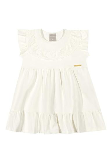 Imagem de Vestido Off White Babadinhos Infantil Coloritta