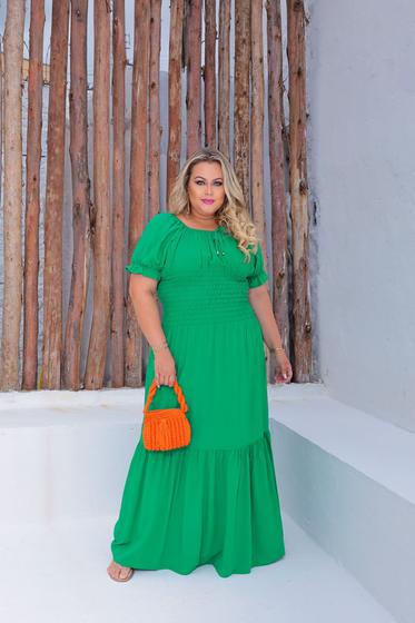 Imagem de Vestido Plus Size Longo Ciganinha Verão Gg Ao G2