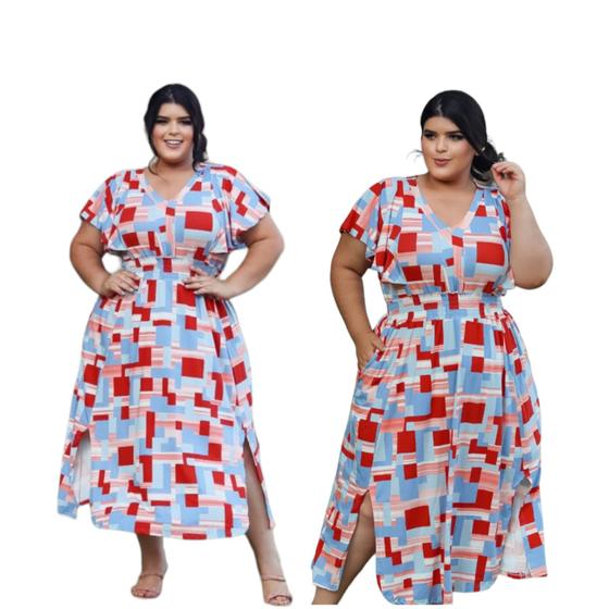 Imagem de Vestido Plus Size Midi Max Feminino