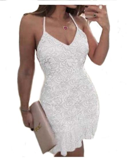 Vestido Renda Civil Babado Midi Festa Casamento Menor preço em Vestido Renda Civil Babado Midi Festa Casamento
