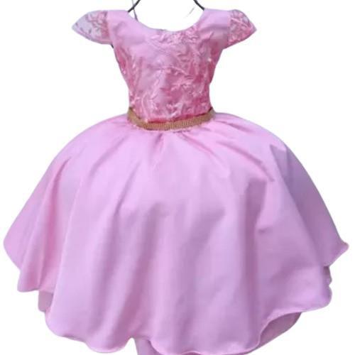 Imagem de VESTIDO ROSA  INFANTIL DE FESTA ANIVERSARIO 4 AO 12  Jm996