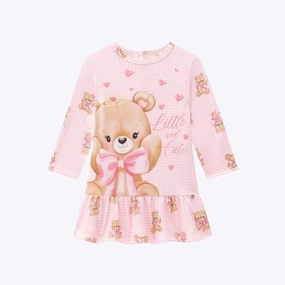 Imagem de Vestido Rosa Manga Longa em Termoskin Infantil Feminino Infanti 71219