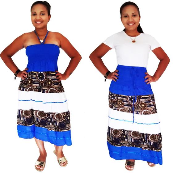 Imagem de Vestido Saia Indiana Longa 2x1 Várias Cores