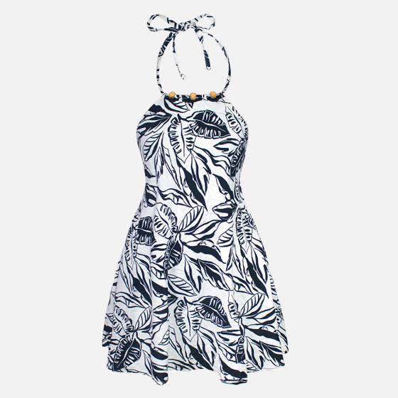 Imagem de Vestido Soltinho Estampado Costa Nua Feminino Adulto