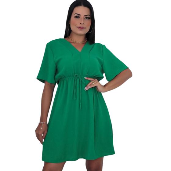 Imagem de Vestido Soltinho Midi Decote Elegante Primavera Verão Duna