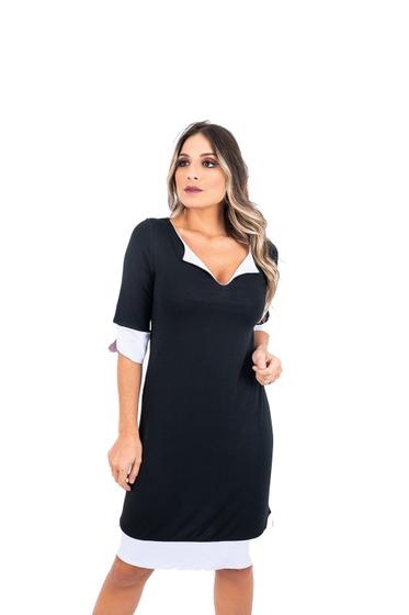 Imagem de Vestido Soltinho Moda Evangélica Midi Social Básico Elegante