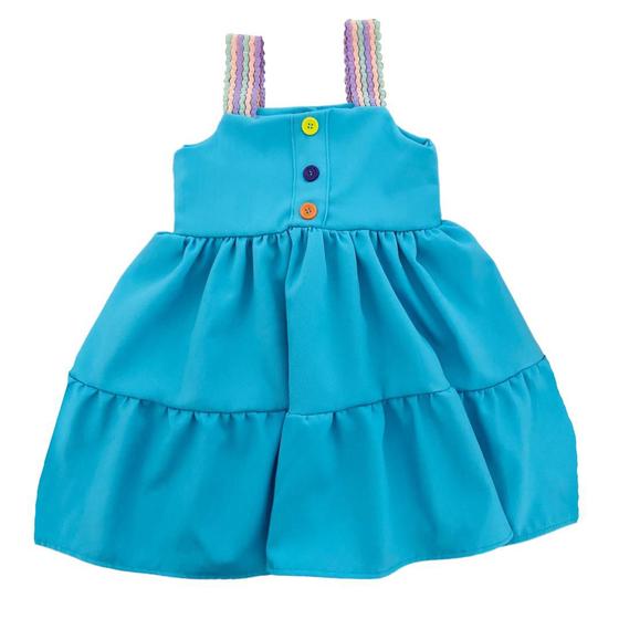 Imagem de Vestido Solto Menina Luxo Diva Moda Infantil Verão Blogueira Casual Natal Festa Aniversário Presente Criança