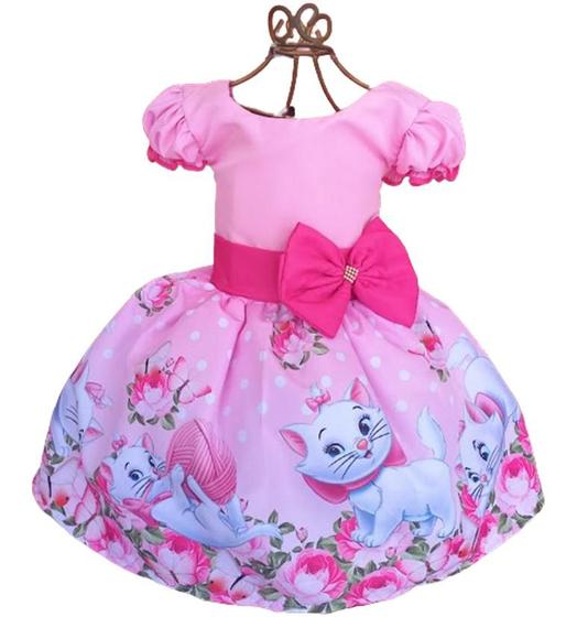 Imagem de Vestido Temático Infantil Festa Gata Marie