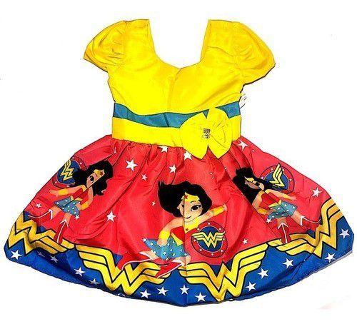 Imagem de Vestido Temático Mulher Maravilha