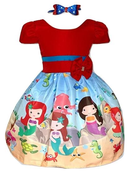 Imagem de Vestido Temático Sereia Cute/baby