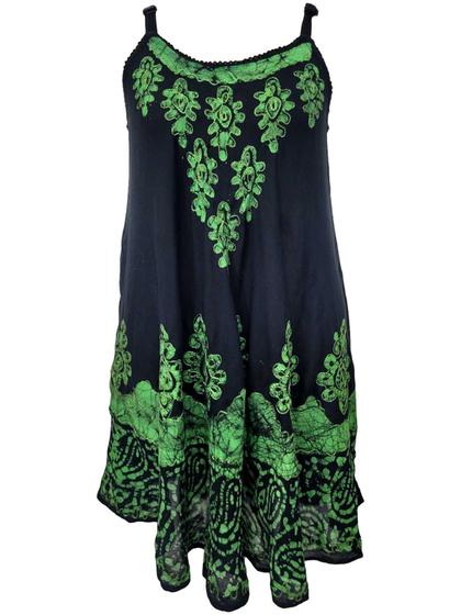 Imagem de Vestido Trapézio Alça Batik  Indiano Plus Size Boho 2025