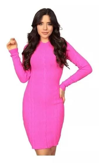 Vestido Trico Curto Costas Nua Modelo Manga Longa R018 Menor preço em Vestido Trico Curto Costas Nua Modelo Manga Longa R018