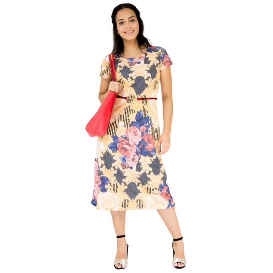 Imagem de Vestido Tubinho Midi - Estampa Floral