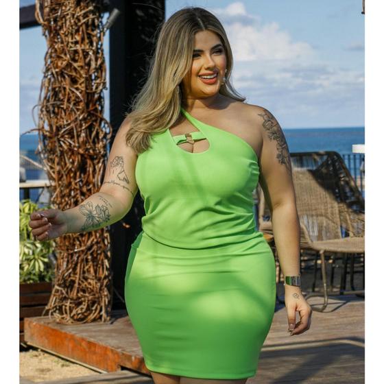 Imagem de Vestido tubinho nula manca plus size feminino