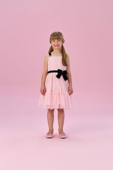 Imagem de Vestido Tule Brilhos Rosa - Petit Cherie