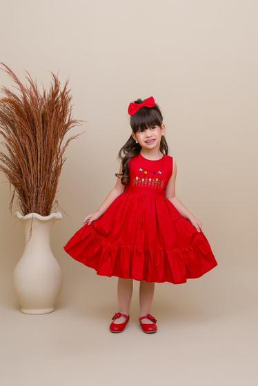 Imagem de Vestido Vermelho Princesa + Laço de cabelo