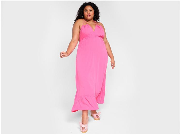 Imagem de Vestido Vista Magalu Maria Longo Evasê Amarração