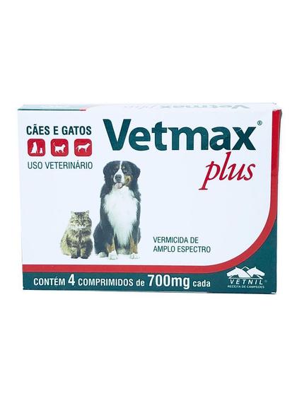 Imagem de Vetmax Plus Comprimido para Cães e Gatos 4 comprimidos