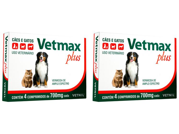 Imagem de Vetmax Plus Vetnil 700 Mg - 4 Comprimidos - 2 Unidades