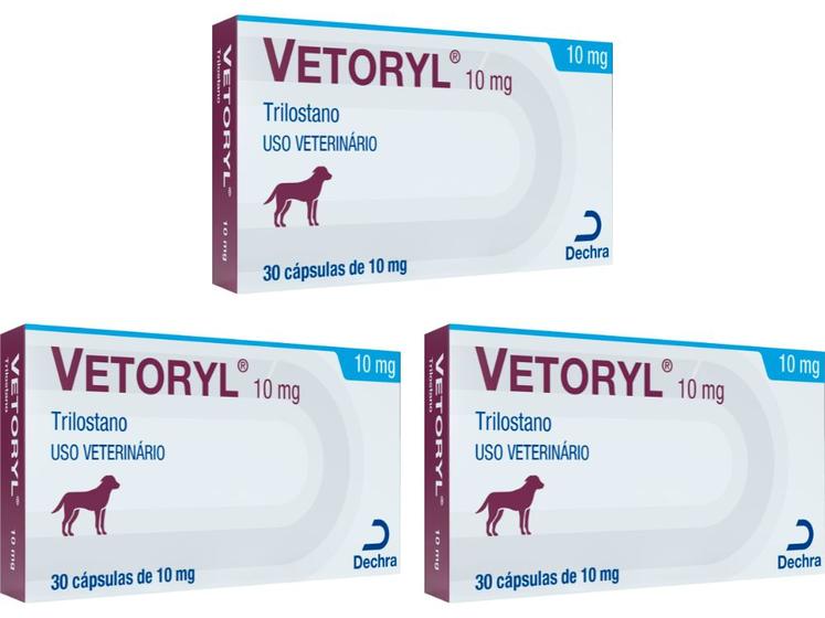 Vetoryl 10mg 30 Cápsulas Dechra 3 Unidades Farmácia Pet Magazine Luiza
