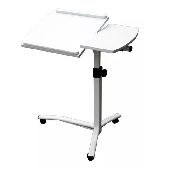 Imagem de Vextable Mesa Luxo Notebook Ergonômica Tampo Mdf Reclinável Altura Ajustável Vedor Branca