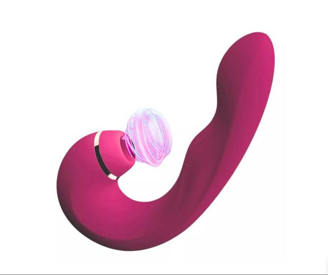 Imagem de Vibrador 2 Em 1 - Sucção Vibração Ponto G - Sugador Masturbador