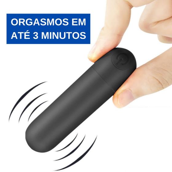 Imagem de Vibrador Bullet RECARREGÁVEL Massageador Discreto - USB - 10 Modos de Vibração Aveludado - SEXSHOP MEDDUS