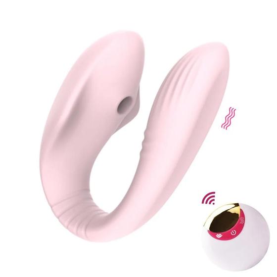 Imagem de Vibrador Casal com Controle Remoto  Sucçao De Clitóris