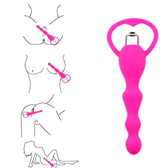 Imagem de Vibrador e Estimulador Clitoriano Plug Anal Massageador Estimulador Próstata