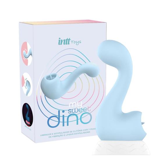 Imagem de Vibrador e estimulador de clitóris com simulador de sexo oral, 7 modos de vibração e recarregável - Intt My Sweet Dino