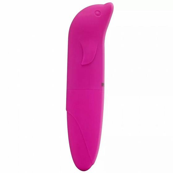 Imagem de Vibrador Estimulador Massageador Ponto G Formato em Golfinho Aveludado Rosa