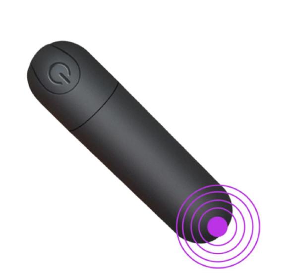 Imagem de Vibrador Feminino Bullet Preto Com 10 Modos de Vibrações