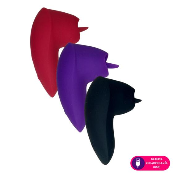 Imagem de Vibrador Feminino Estimulador de Clitóris com Língua 12 Velocidades Recarregável