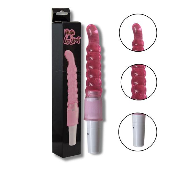 Imagem de Vibrador Feminino Ponto G Em Jelly Ondulado Estimulador Anal 21,5X3 Cm - Sexy Import  Sex Shop Plug