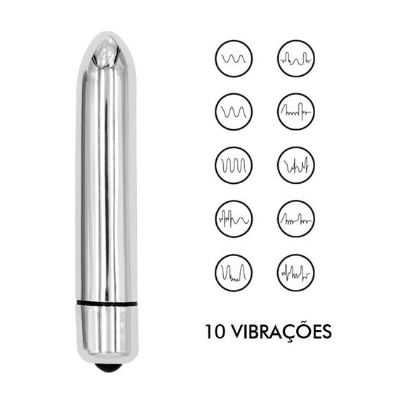 Imagem de Vibrador Feminino Power Bullet Clássico 10 Vibrações Excitantes