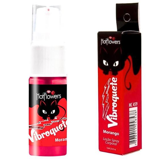 Imagem de Vibrador Liquido Gel Beijável Vibroquete Morango