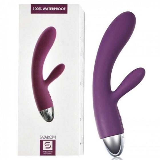 Imagem de Vibrador Ponto G Estimulador Clitoriano Prova Dágua Roxo Alice Svakom