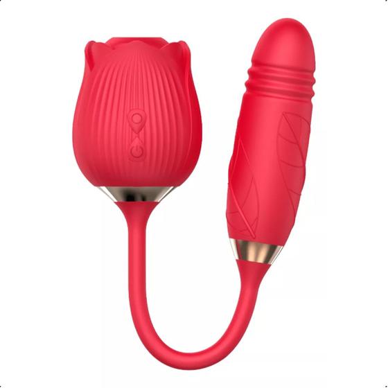 Imagem de Vibrador Rosa Sophie Ponto G E Clitóris Vai E Vem Vermelho