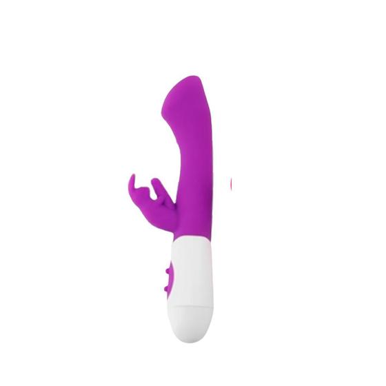 Imagem de Vibrador roxo com estimulador  - 19x3 CM