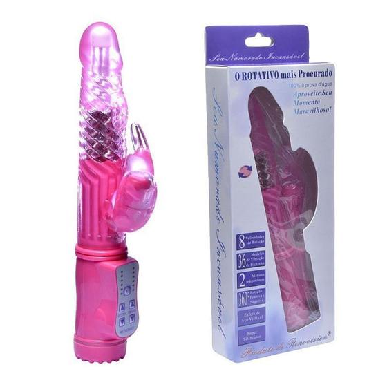 Imagem de Vibrador silicone rotativo c/ rabbit