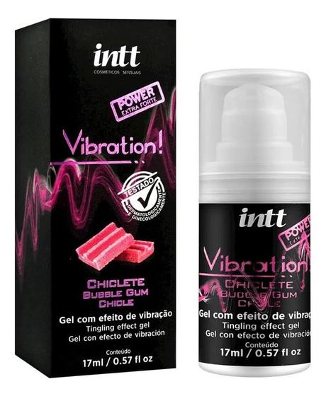 Imagem de Vibration Power Gel Excitante com Efeito de Vibração Extra Forte Chiclete - Intt Cosméticos