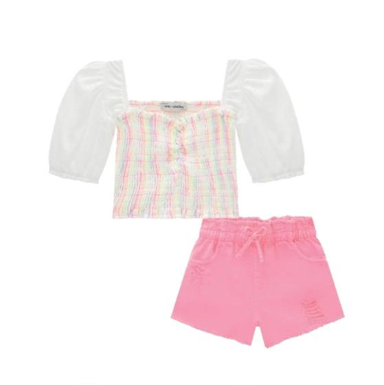 Imagem de Vic Vicky Conjunto Top Cropped e Short Colorido