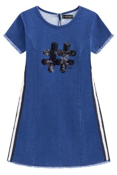 Imagem de Vic&Vicky Vestido Infantil Feminino 40199 Cor Jeans