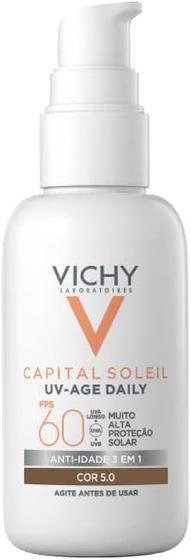 Imagem de Vichy Capital Soleil Protetor Solar Facial Com Cor UV-Age Daily FPS60 5.0 - 40g