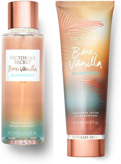 Victorias Secret Bare Vanilla Sunkissed Kit Bory Splash E Creme Corporal Cuidados Com O Corpo 